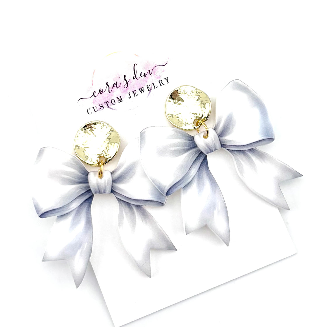 Large Bow Earrings -  Set of 3