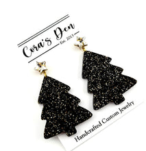 Load image into Gallery viewer, ATL Black Gold Christmas Set of 6 Earrings
