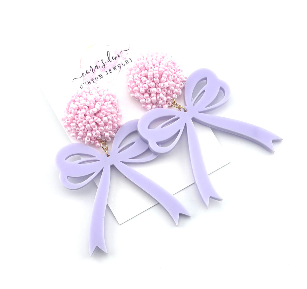 Large Bow Earrings -  Set of 3