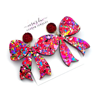 Large Bow Earrings -  Set of 3