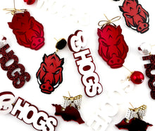 Load image into Gallery viewer, ATL AR Razorbacks Set of 6 Earrings
