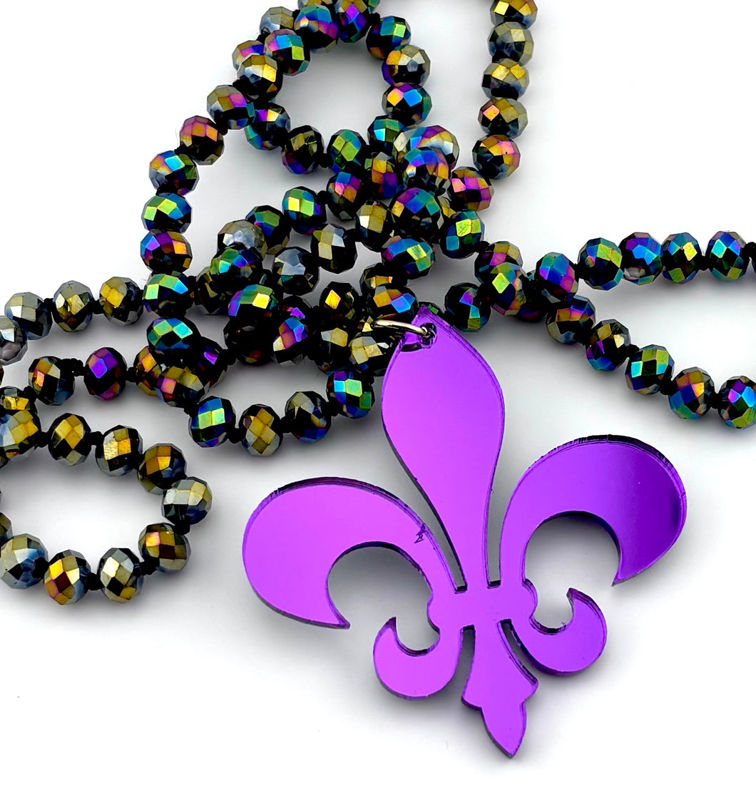 Mardi Gras Beaded Necklaces - Set of 3