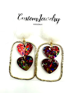 Heart Frame Earrings