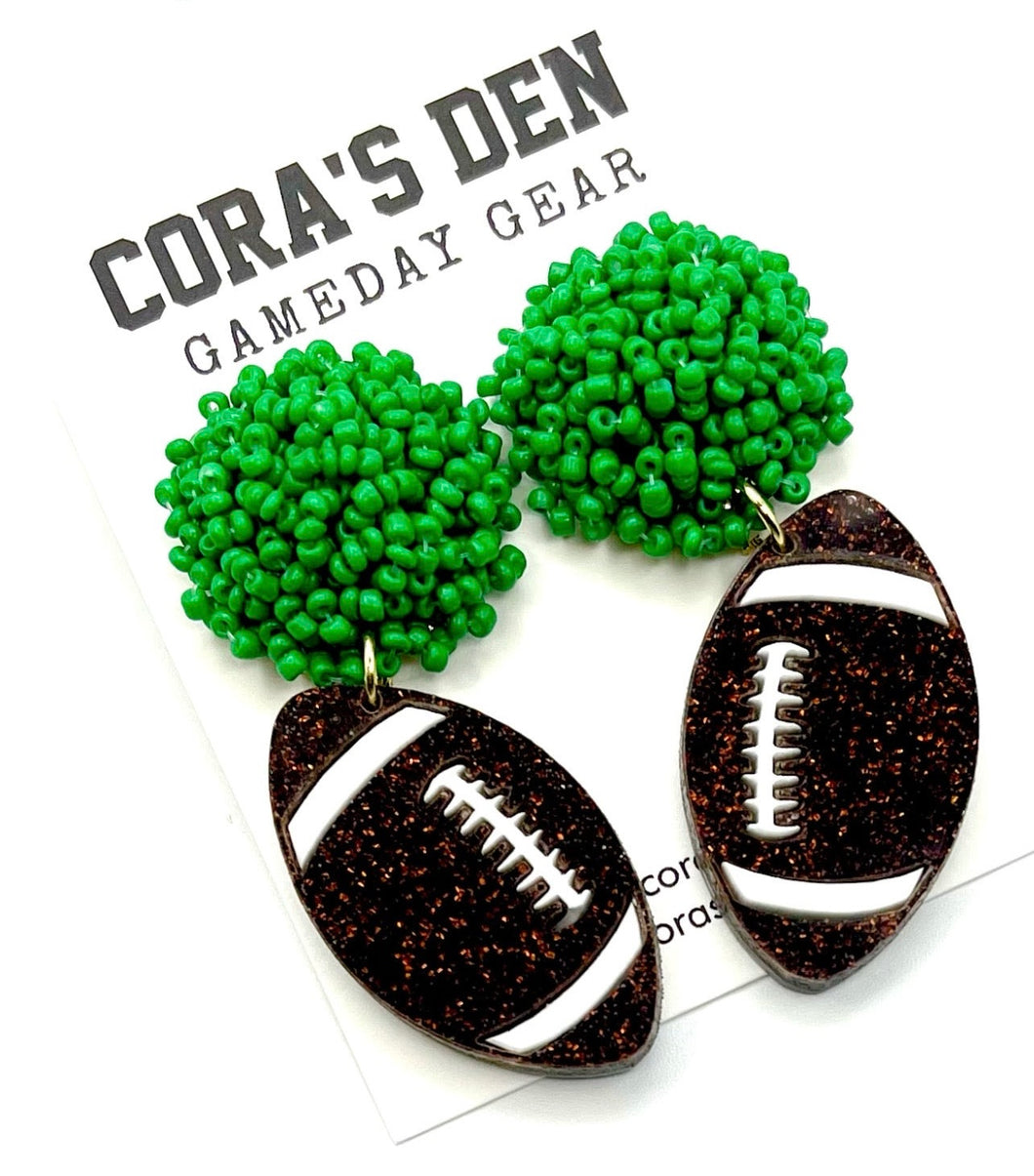 Football Earrings - Set of 3