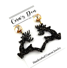 Load image into Gallery viewer, ATL Black Gold Christmas Set of 6 Earrings
