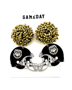 Bulldogs Helmet Earrings