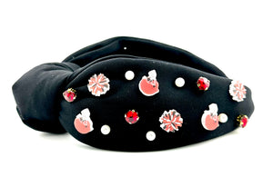 Black and Red Football Headband