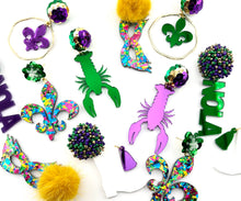 Load image into Gallery viewer, ATL Mardi Gras Set of 6 Earrings
