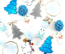 Load image into Gallery viewer, ATL Blue Christmas Set of 6 Earrings
