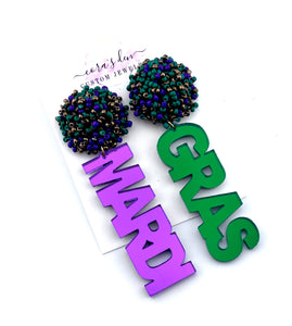 Mardi Gras Earrings - Set of 3