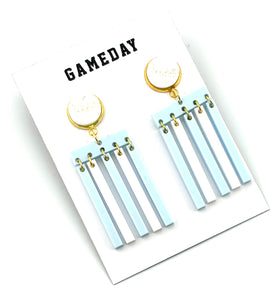 Blue White Flag Earrings