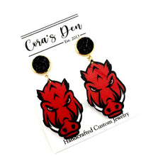 Load image into Gallery viewer, ATL AR Razorbacks Set of 6 Earrings
