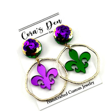 Load image into Gallery viewer, ATL Mardi Gras Set of 6 Earrings
