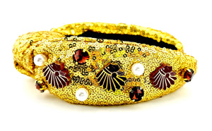 Indians Headband - gold sequin