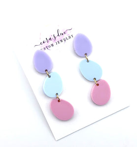Easter Egg Earrings - Set of 3