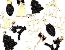 Load image into Gallery viewer, ATL Black Gold Christmas Set of 6 Earrings
