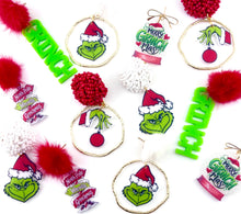 Load image into Gallery viewer, Grinch Earrings - Set of 6
