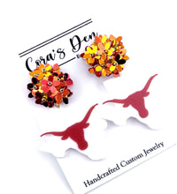 Load image into Gallery viewer, ATL TX Longhorns Set of 6 Earrings
