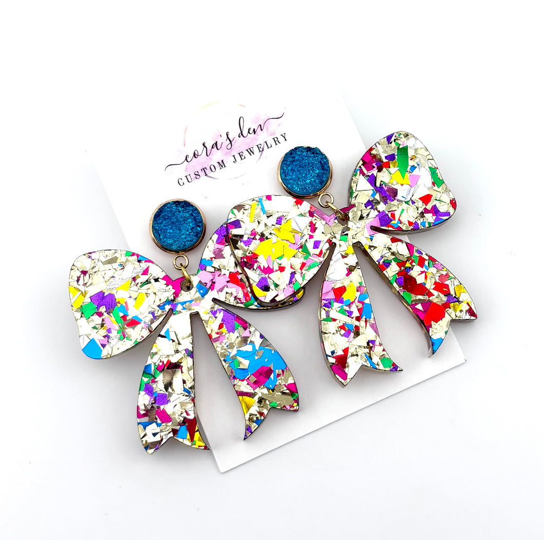 Large Bow Earrings -  Set of 3