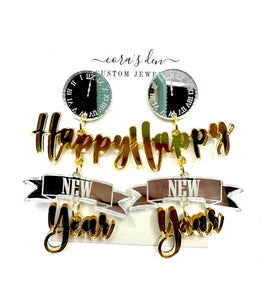 Happy New Year Earrings