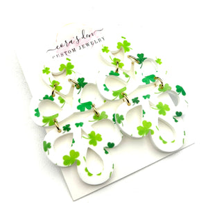 Geometric Shamrock Earrings