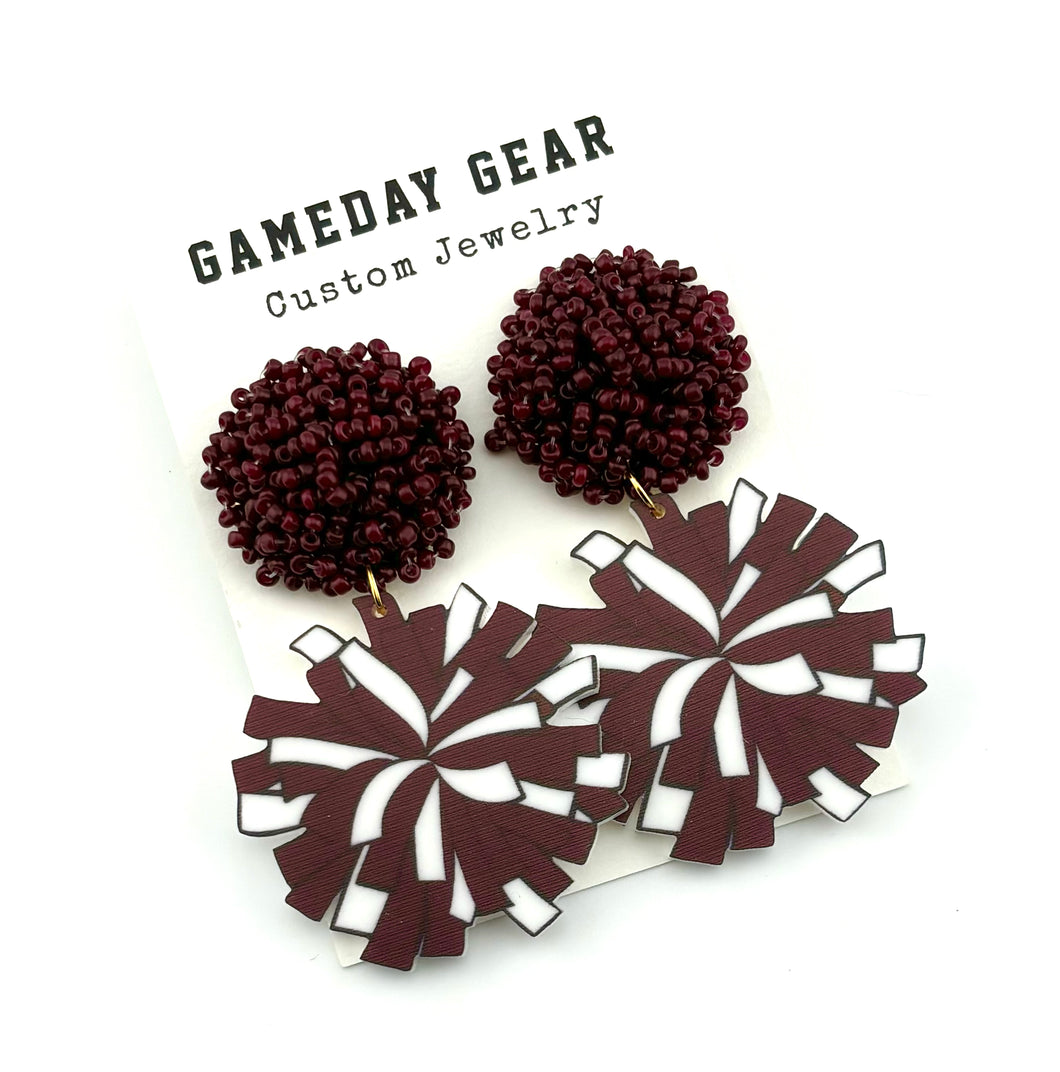 Cheer Pom Earrings