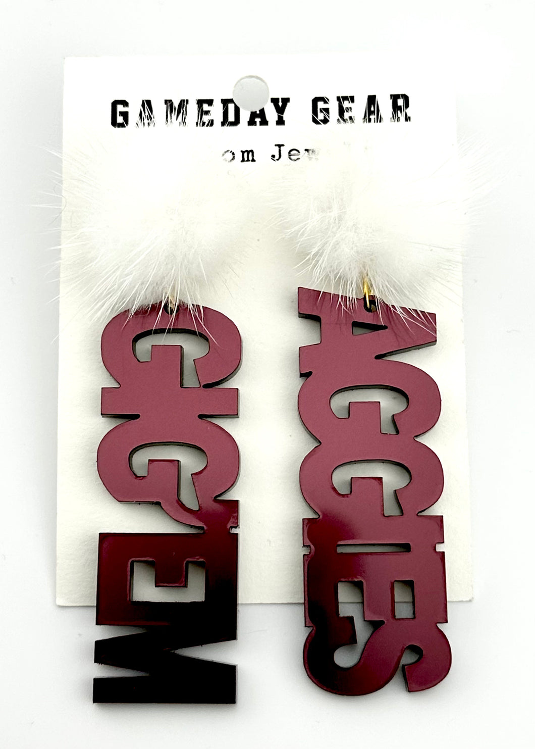 Gig’Em Texas A&M Aggies Earrings - fur top