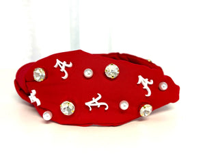 Alabama Headband - Red Fabric