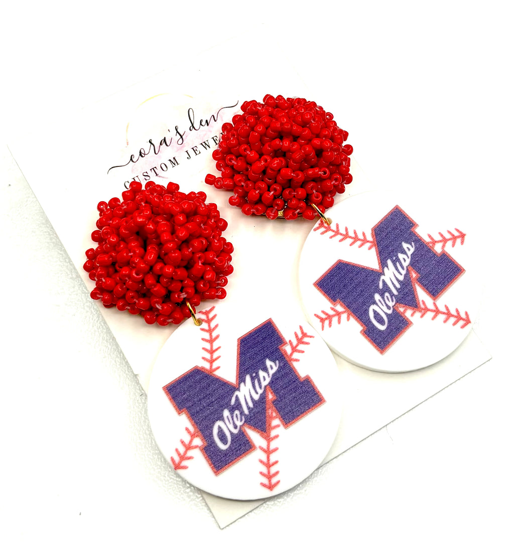 Ole Miss Rebels Earrings