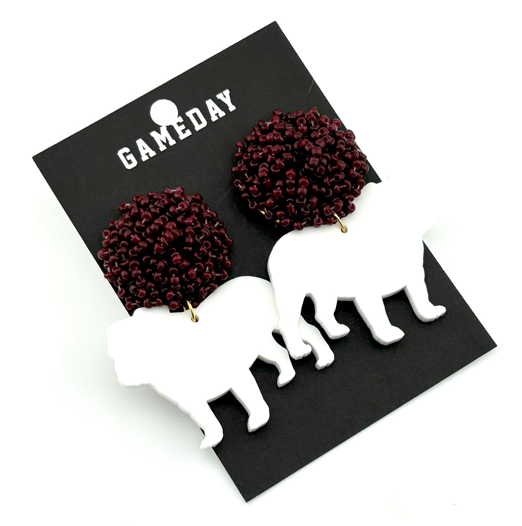 Bulldog Earrings