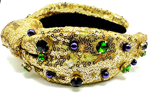 Mardi Gras Headband Gold