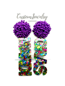 Mardi Gras Earrings