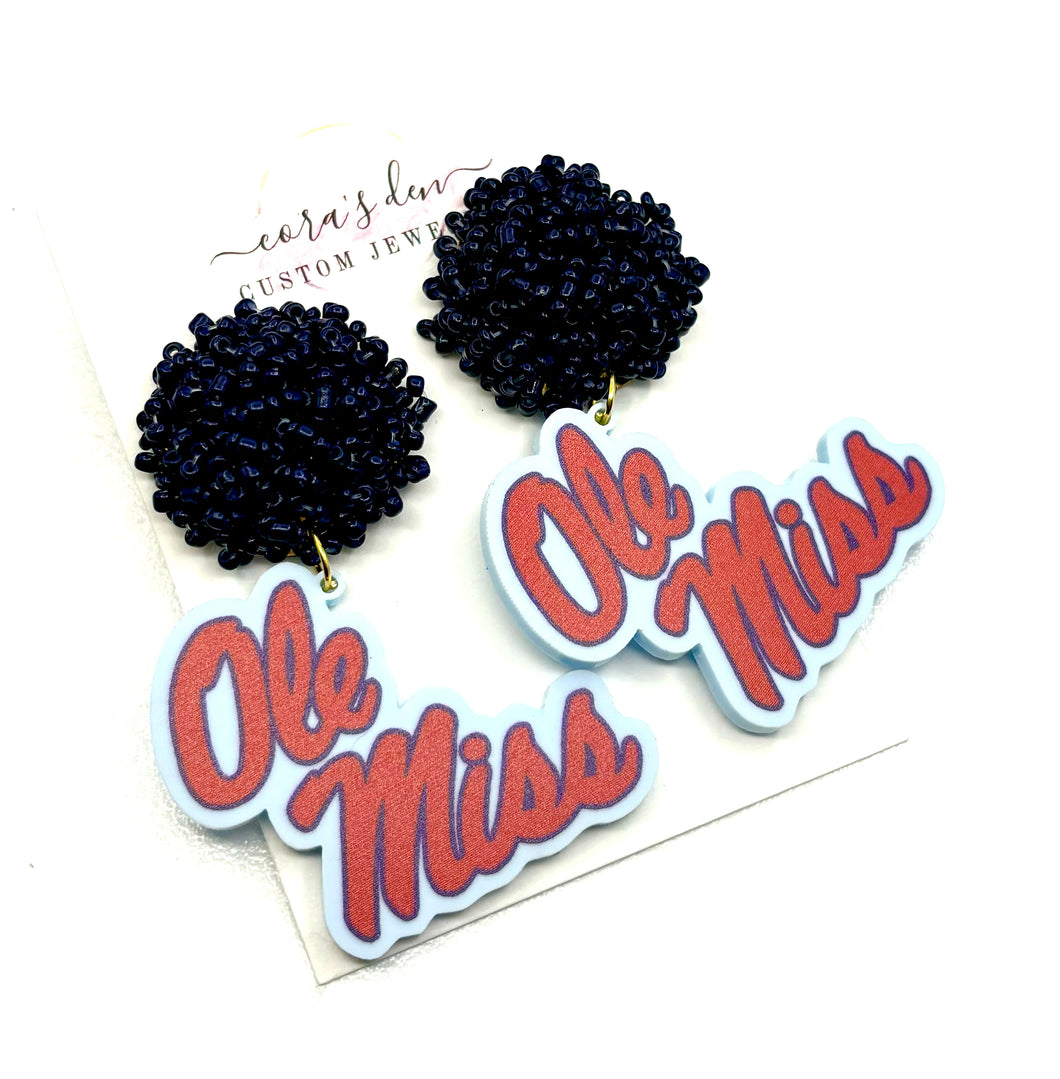 Ole Miss Rebels Earrings