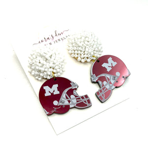 M Helmet Earrings