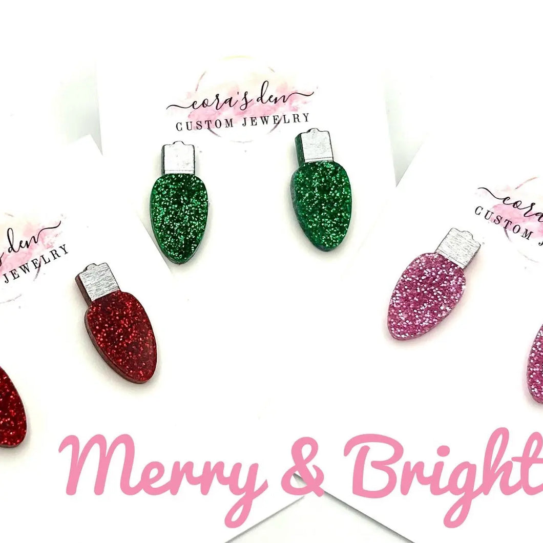 Christmas Light Stud Earrings