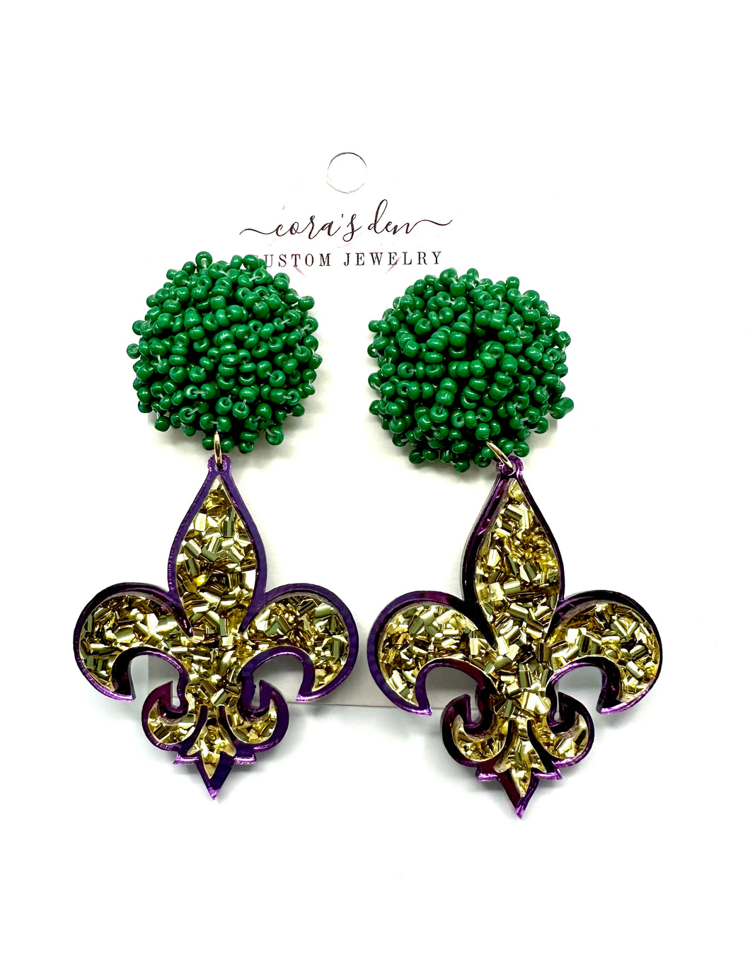 Mardi Gras Earrings