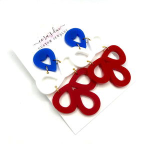 Patriotic Geometric Earrings