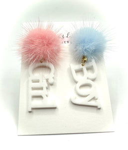 Gender Reveal Earrings
