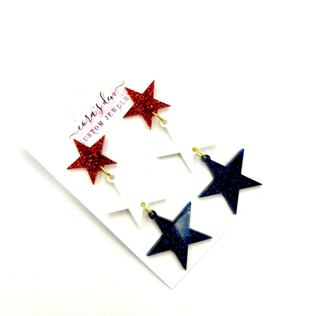 Star Glitter Earrings