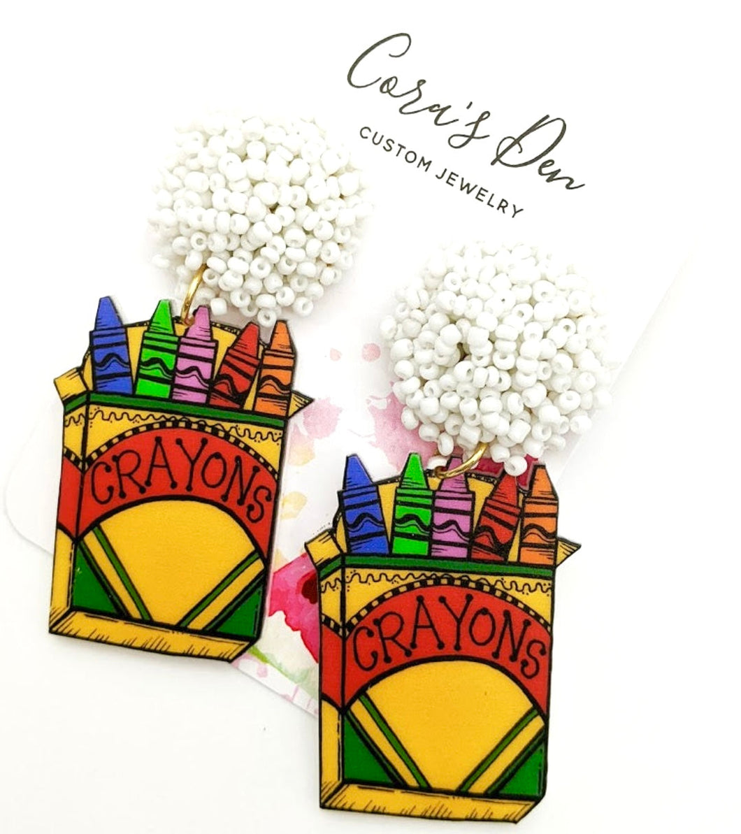 Box of Crayons Earrings