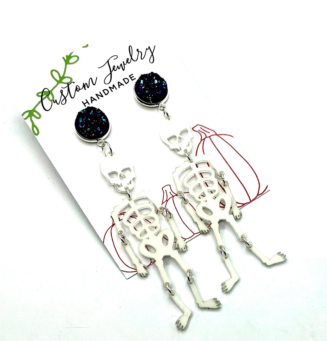 GLOW in the Dark Skeleton Earrings