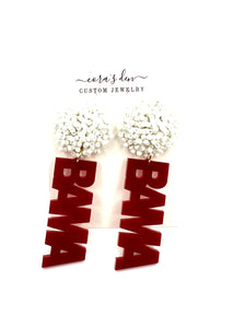 Alabama BAMA Earrings