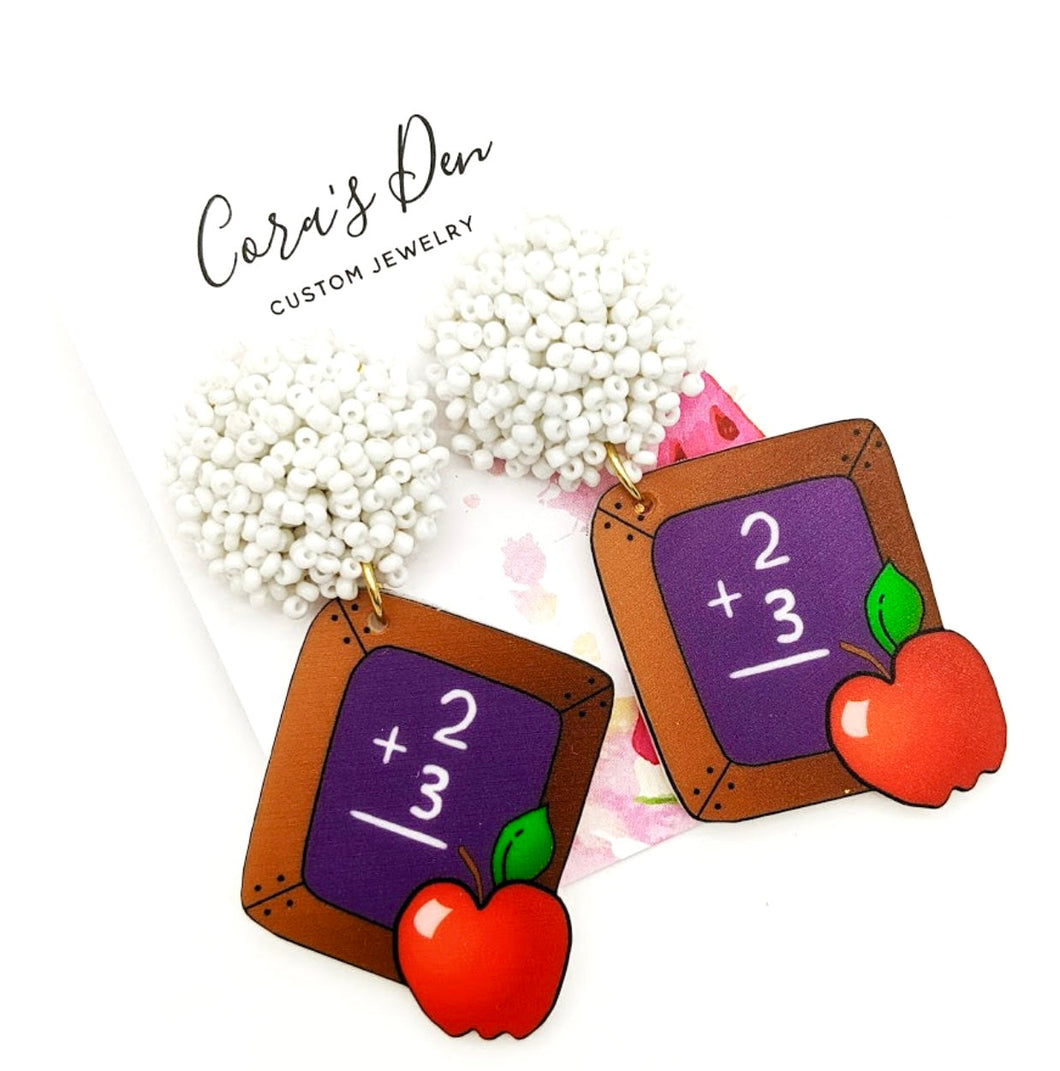 Chalk Board Earrings