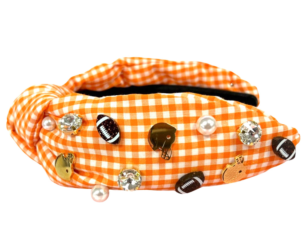 Orange Football Headband