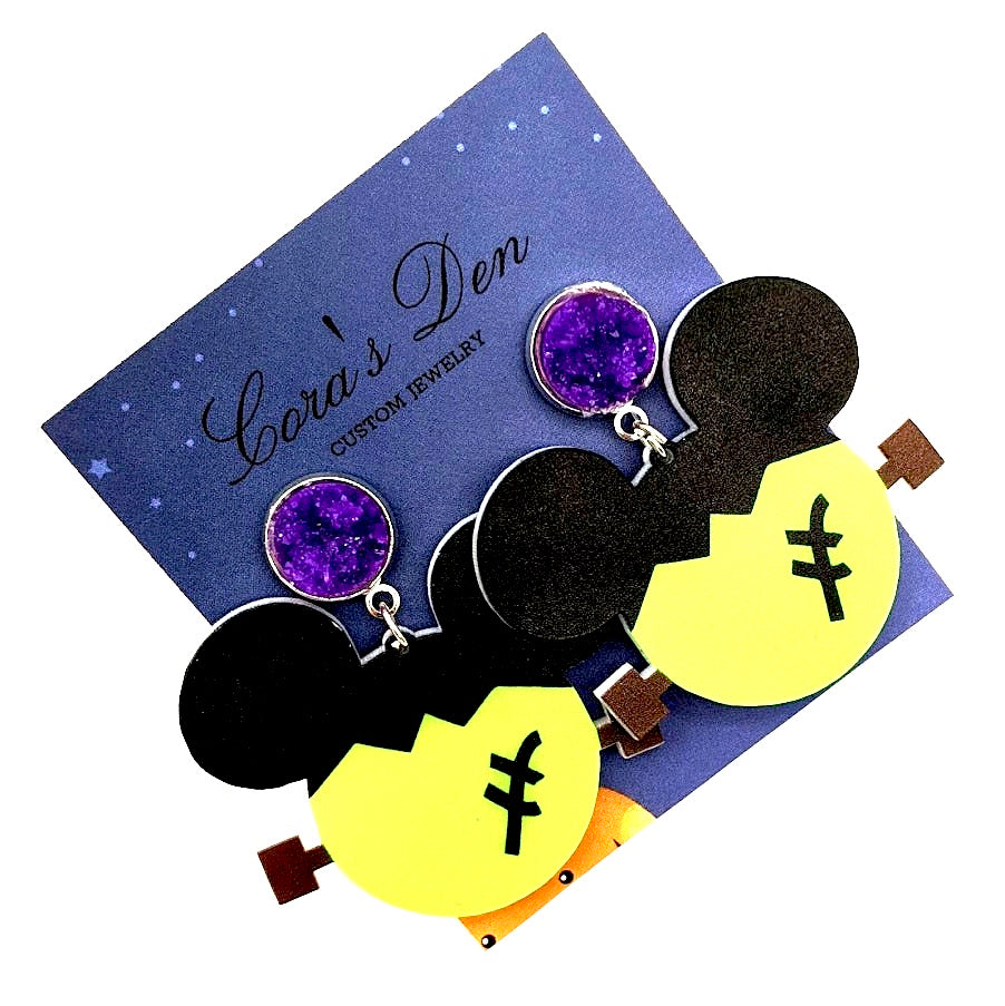 Frankenstein Mickey Earrings