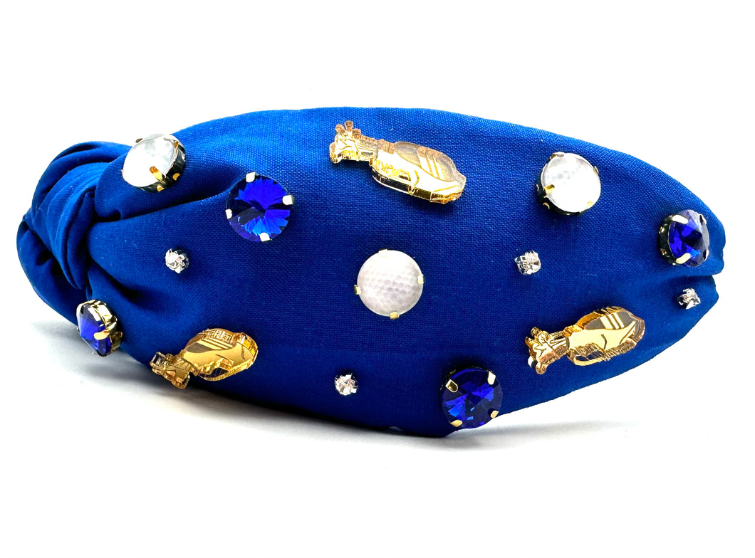 Golf Ball/Bag Headband Blue