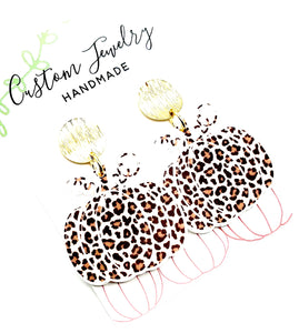 Leopard Pumpkin Earrings