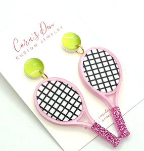 Tennis Racket Earrings