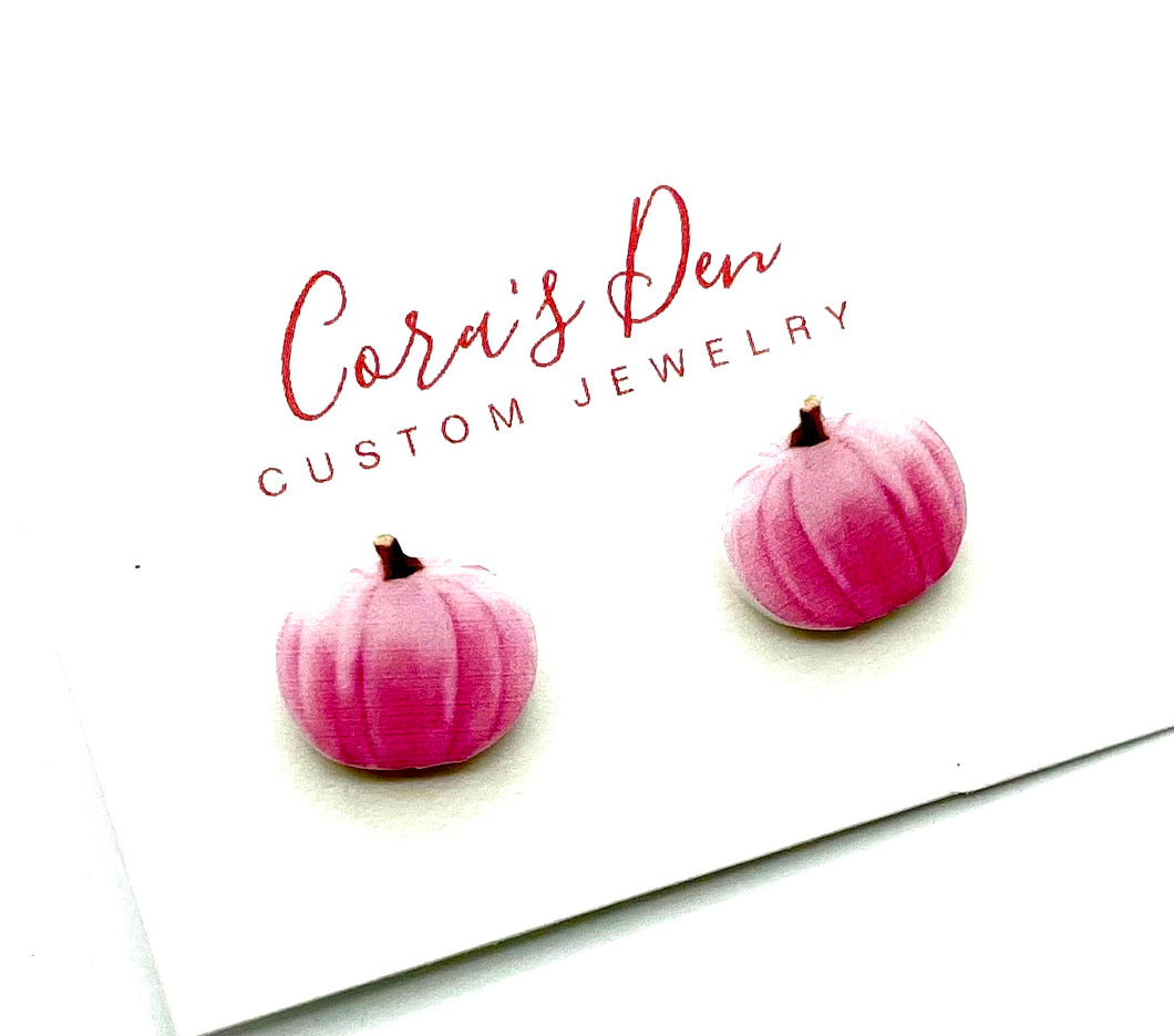 Pumpkin Stud Earrings