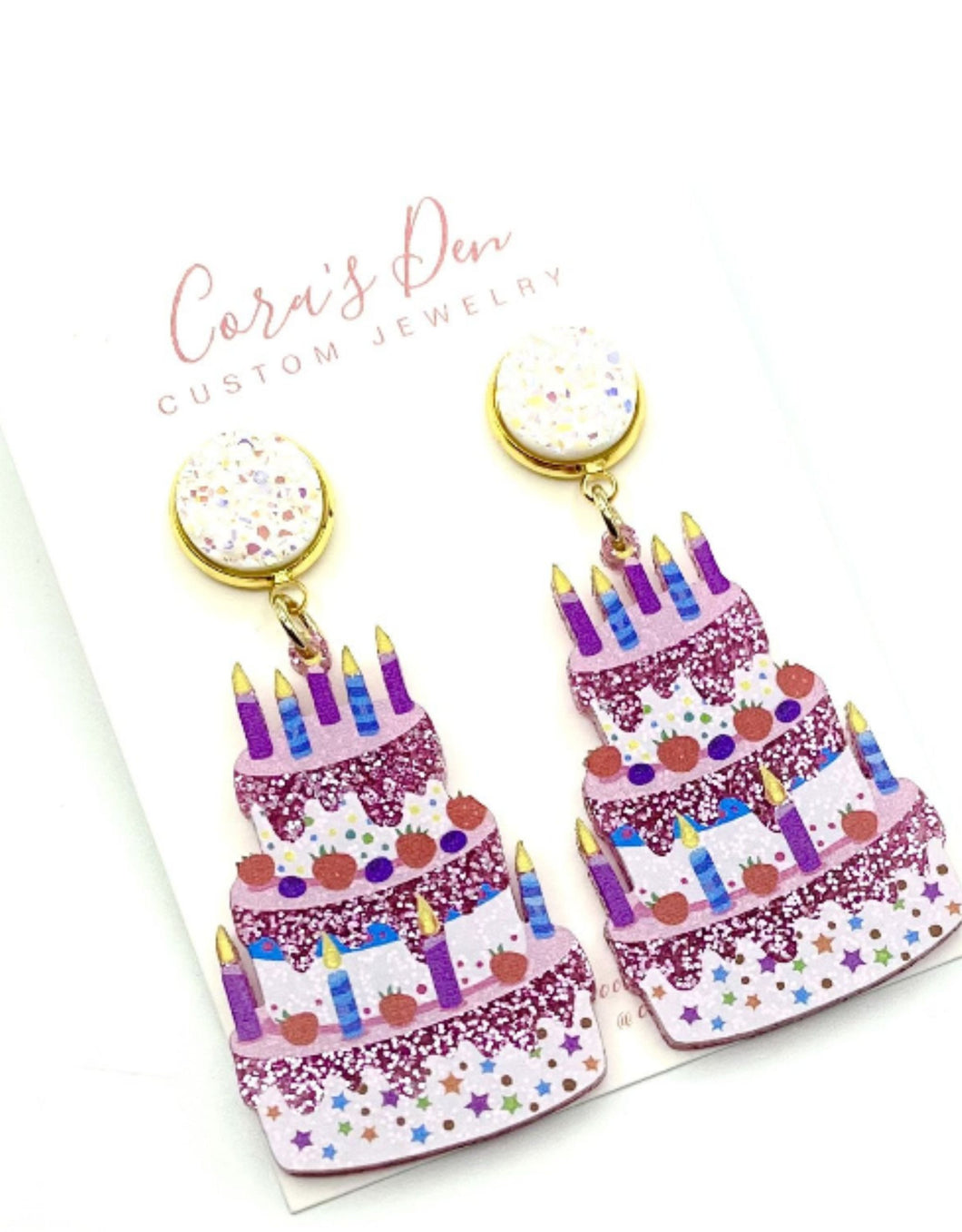 Birthday Cake Earrings